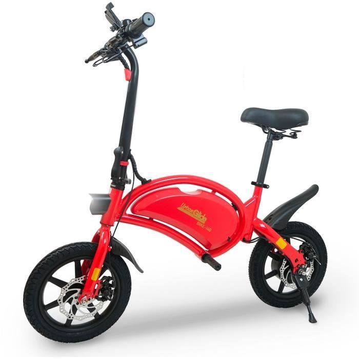 Draisienne électrique - URBANGLIDE - BIKE 140 RED - 36V - 350W - Pneus 14 - Autonomie 18KM - Vitesse max 25KM/h