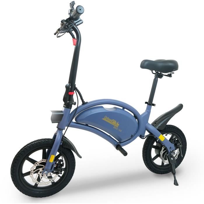 Draisienne électrique - URBANGLIDE - BIKE 140 BLUE - 36V - 350W - Pneus 14 - Autonomie 18KM - Vitesse max 25KM/h