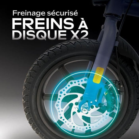 Draisienne électrique - URBANGLIDE - BIKE 140 BLUE - 36V - 350W - Pneus 14 - Autonomie 18KM - Vitesse max 25KM/h