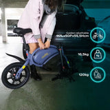 Draisienne électrique - URBANGLIDE - BIKE 140 BLUE - 36V - 350W - Pneus 14 - Autonomie 18KM - Vitesse max 25KM/h