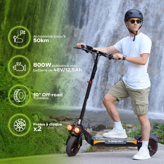 Trottinette Èlectrique tout terrain - URBANGLIDE - ECROSS PRO 2 - 10 - 48V - 800 W - 13Ah - Autonomie 50KM