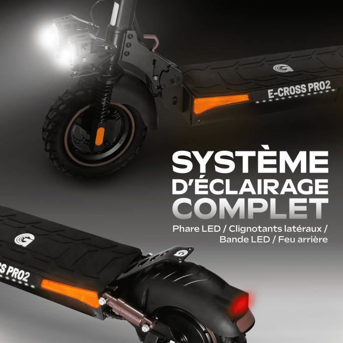 Trottinette électrique tout terrain - URBANGLIDE - ECROSS PRO 2 - 10 - 48V - 800 W - 13Ah - Autonomie 50KM
