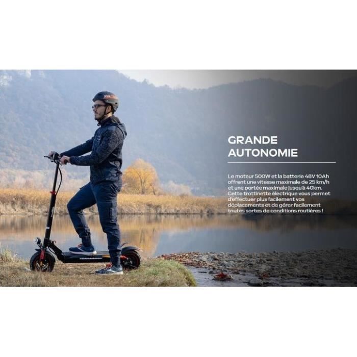 Trottinette électrique tout terrain pliable ECROSS PRO LITE 2- URBANGLIDE - 10 - 48V - 800W - Auto 40KM Feu stop + clignotants