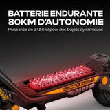 Trottinette électrique - URBANGLIDE - All Road 6 2x2 - 800 W - Pneus 10 - Max 25 km/h - Autonomie jusqu'a 80 km