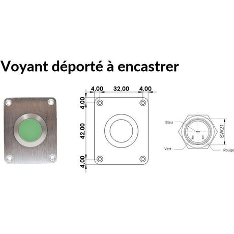 Accessoire de surveillance - UVOJI - Déport visuel Oji Van - Indicateur lumineux bicolore - Installation facile - Sécurité renforcée