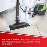POLTI VAPORETTO Pro 95 Turbo Flexi - Nettoyeur Vapeur Multi-surfaces - 1100 W - 1,3 L - Noir / Vert