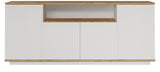 Buffet - FR15 - 4 portes - 180 x 75 x 45 cm - Pin atlantique / Blanc