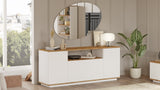 Buffet - FR15 - 4 portes - 180 x 75 x 45 cm - Pin atlantique / Blanc