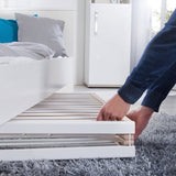 Lit bébé pliant - 60 x 120 cm - ROBA - FOLD UP - Roulettes - Blanc