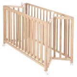 Lit bébé pliant - 60 x 120 cm - ROBA - FOLD UP - Roulettes - Bois naturel