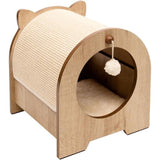 Meuble a griffer pour chat - CATIT - Vesper Minou - Tapis a griffer en sisal remplaçable -  Aspect chene - L. 36 x l. 37 x H. 40