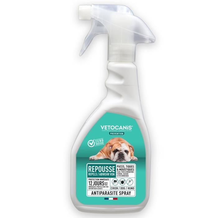 VETOCANIS Spray anti-puces, anti-tiques et anti-moustiques - Pour Chien - 500 ml