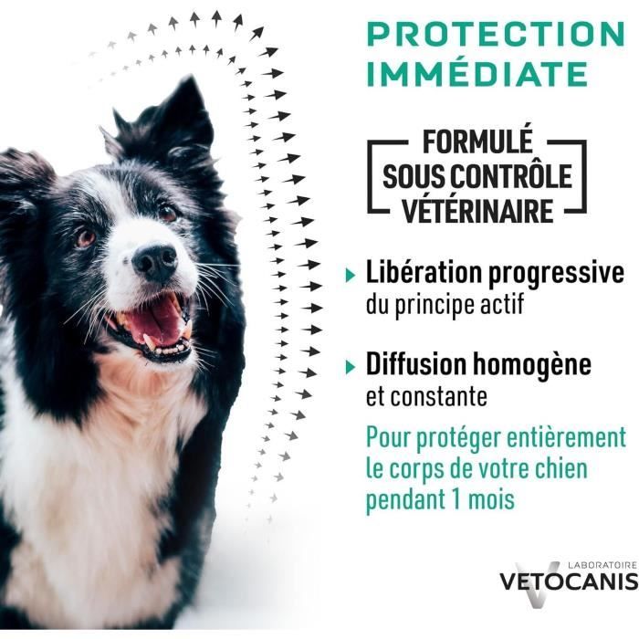 Pipette Anti-puces, tiques et moustiques - VETOCANIS - Répulsif pour Grand Chien