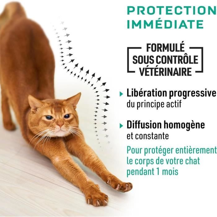 Anti-parasitaire - VETOCANIS - Pipettes Anti-Puces Anti-Tiques Anti-Moustiques Répulsives pour Chat
