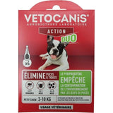 Pipettes - VETOCANIS - x4 Pipettes Anti-puces et tiques Duo 67mg/20mg pour Petits Chiens