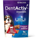 DentActiv - 12 Bâtonnets - VETOCANIS - 12 Mini Bâtonnets Hygiene Bucco-Dentaire au Boeuf pour Chien 2-15kg