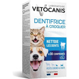 Dentifrice croquer - VETOCANIS - x30 Comprimés pour Chat et Petit Chien