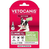 Pipettes antiparasitaire - VETOCANIS - Pipettes Action Duo 67mg/20mg Solution pour Petits Chiens