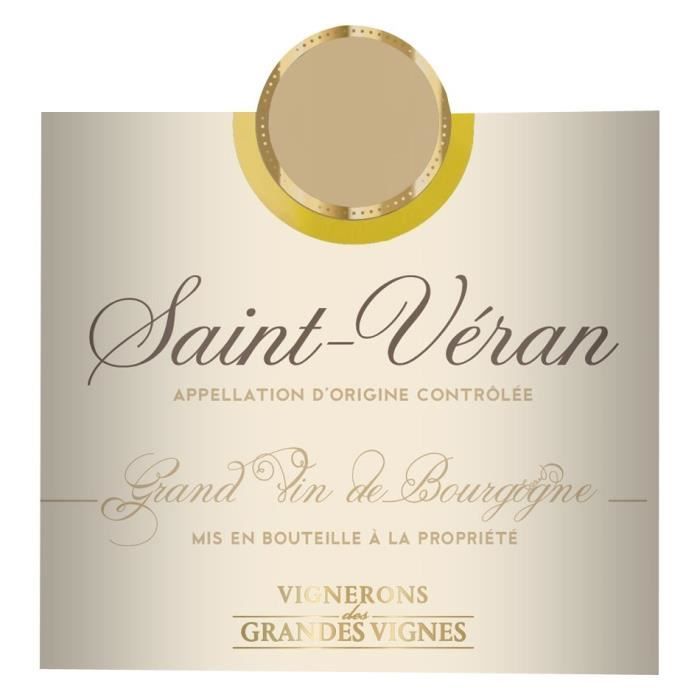 Vignerons des Grandes Vignes Saint-Véran - Vin blanc de Bourgogne 2023