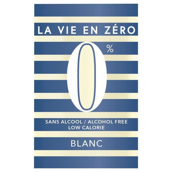 La Vie en Zéro Sans Alcool - Boisson a base de vin désalcoolisé - Blanc