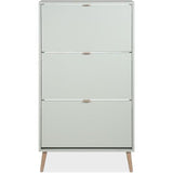 Meuble a chaussures - Vert d'eau - 12 paires - L70 x P24 x H125 cm - VIGO