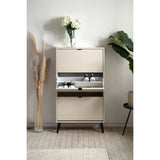 Meuble a chaussures - Sable - 12 paires - L70 x P24 x H125 cm - VIGO