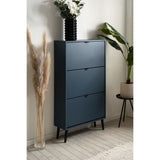 Meuble a chaussures - Bleu nuit - 12 paires - L70 x P24 x H125 cm - VIGO