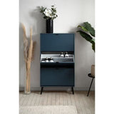 Meuble a chaussures - Bleu nuit - 12 paires - L70 x P24 x H125 cm - VIGO