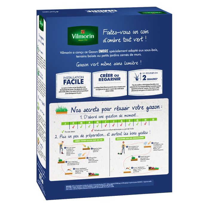 Gazon - Vilmorin - Gazon Ombre - 1 kg