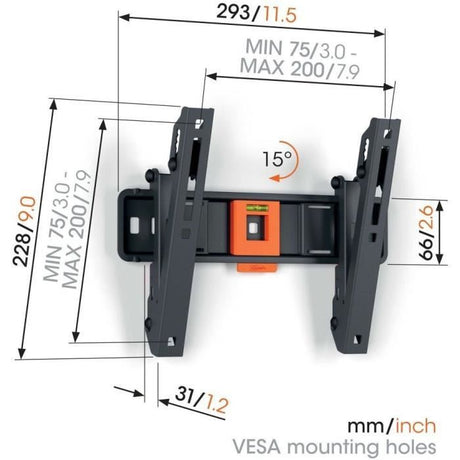 Support mural pour TV - VOGEL'S - TVM 1223 Full-Motion Small, 1 bras, 19-43