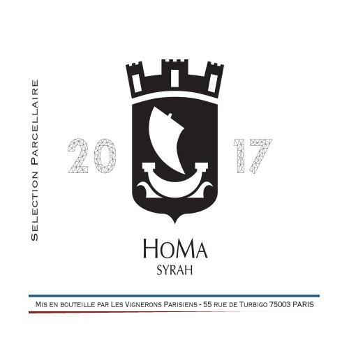 Les Vignerons Parisiens Homa Syrah - Vin de France rouge - Bio 2017