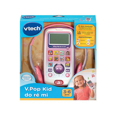 Baladeur musical éducatif VTECH V.Pod Kid Do, Ré, Mi rose - Pour enfants de 3 a 6 ans