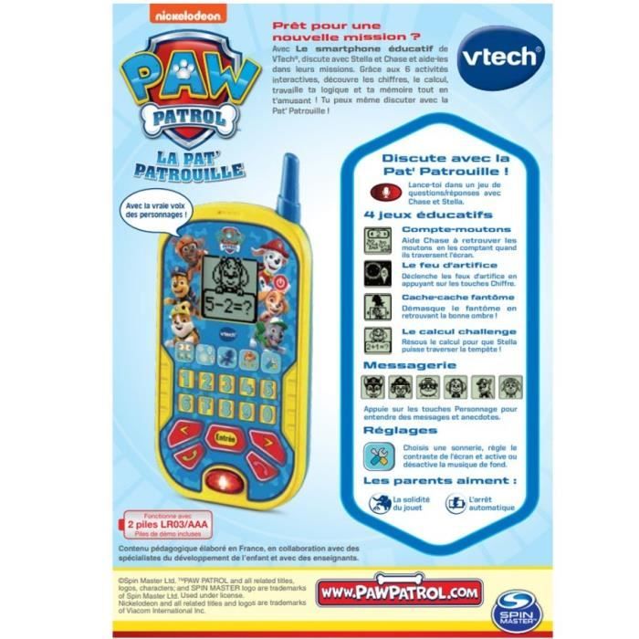 VTECH - PAT PATROUILLE -  Le Smartphone …ducatif