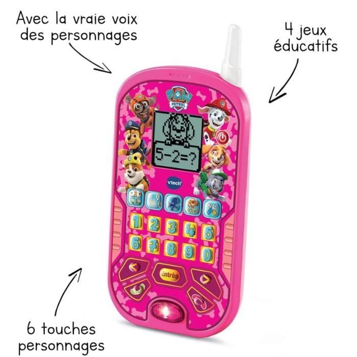 VTECH - PAT PATROUILLE - Smartphone …ducatif Rose - 6 activitÈs Èducatives - Appels et messages vocaux