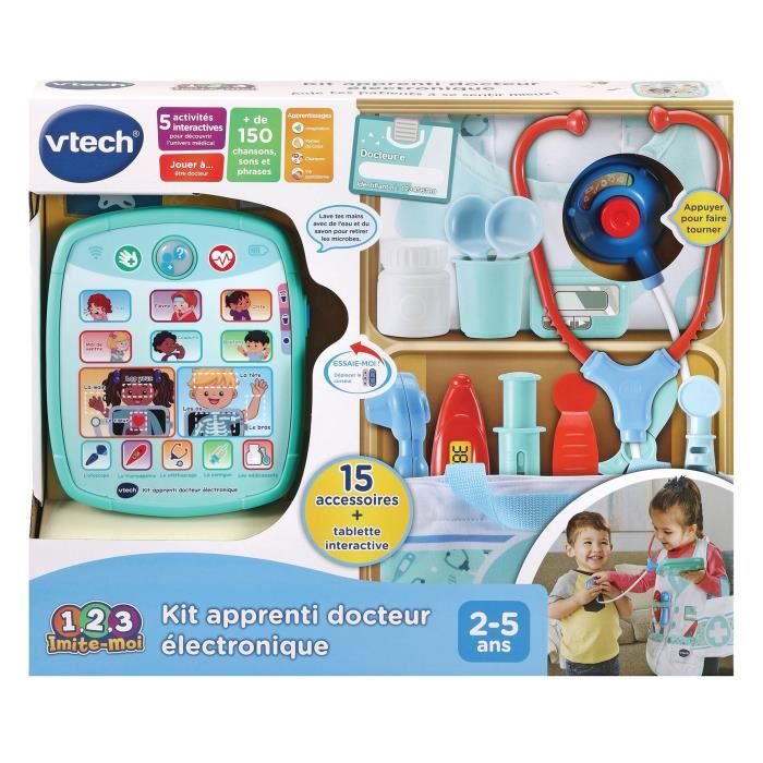 VTECH - 1,2,3 Imite-Moi - Kit Apprenti Docteur …lectronique - Jouet d'Imitation Enfant