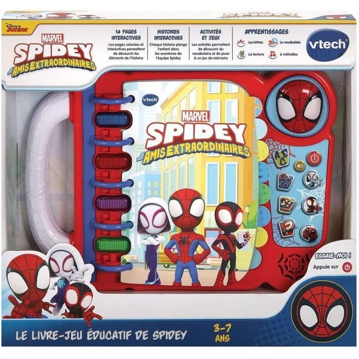 Livre-Jeu Educatif de Spidey - VTECH - Rouge - Pour Enfant de 3 Ans et Plus