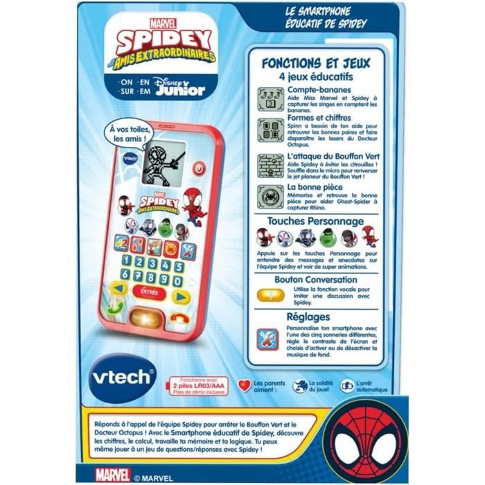 VTECH - SPIDEY - Le Smartphone …ducatif de Spidey - Enfant - Rouge - Mixte - 3 ans - Pile