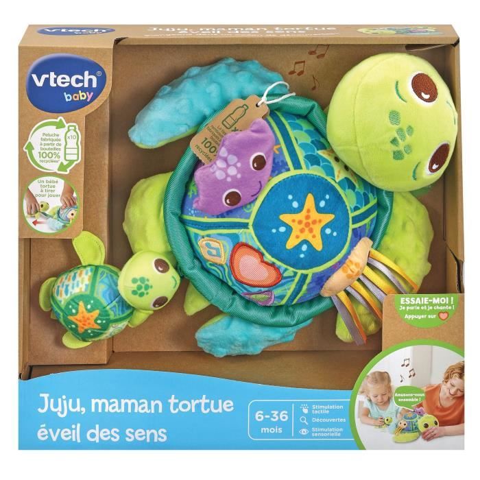 VTECH BABY - Play Green - Juju, Maman Tortue - …veil des Sens (Bouteilles Plastique RecyclÈes)