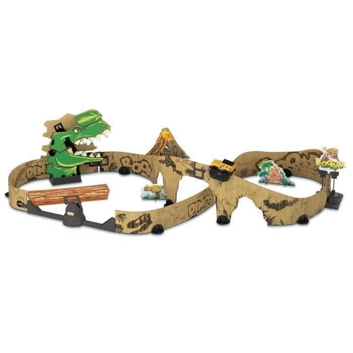 Circuit de course en carton - VTECH - CAR-BOARD RACERS - DINO ADVENTURE - 5 ans + - Marron