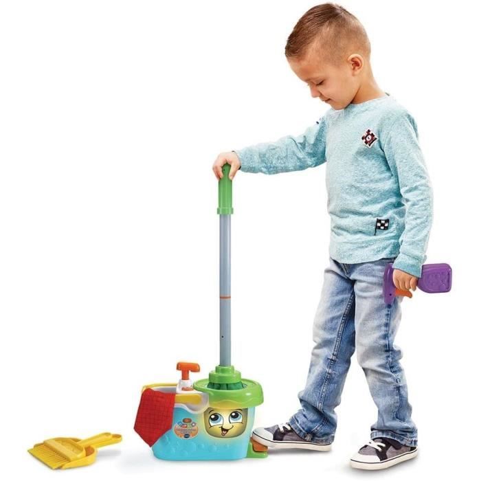 VTECH - 1,2,3 Imite-Moi - P'tit Chariot de MÈnage Magi'clean - Jouet d'Imitation Enfant