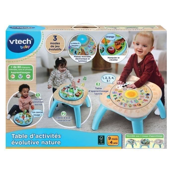 Table d'activitÈs Èvolutive VTECH BABY - Nature - Jouet en bois certifiÈ FSC - 9 mois a 4 ans
