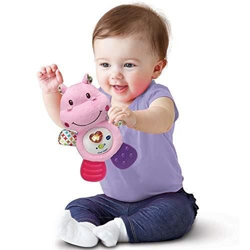 VTECH BABY - Hochet Croc'Hippo - Peluche TexturÈe Rose