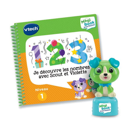 VTECH - MAGIBOOK STORY'FRIENDS - JE DÉCOUVRE LES NOMBRES AVEC SCOUT ET VIOLETTE + PERSONNAGE - Multicolore