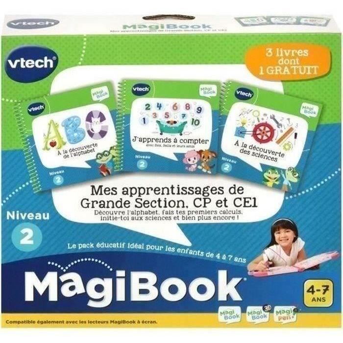 Livre Interactif Magibook - VTECH - Mes Apprentissages de Grande Section, CP et CE1 - Pack de 3 livres