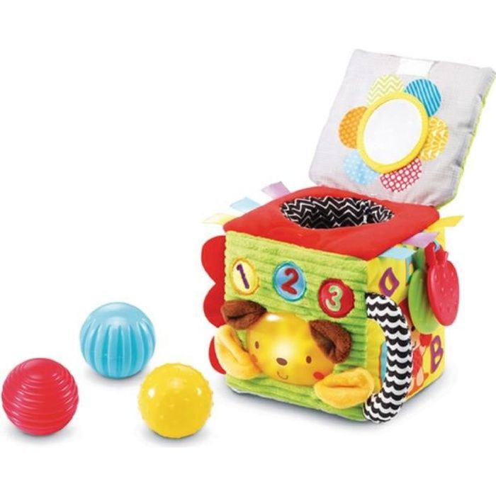 Jouet d'éveil sensoriel VTECH BABY - Cube interactif tout doux en tissu - Mixte - Des 3 mois