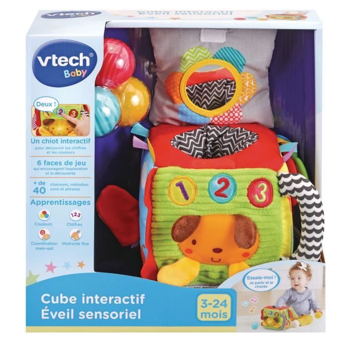 Jouet d'Èveil sensoriel VTECH BABY - Cube interactif tout doux en tissu - Mixte - Des 3 mois