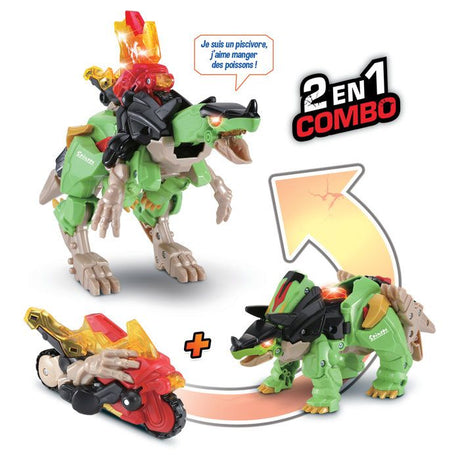 VTECH - SWITCH & GO DINOS COMBO - SPINOPS, LE SUPER SPINOSAURE 2 EN 1 - Multicolore
