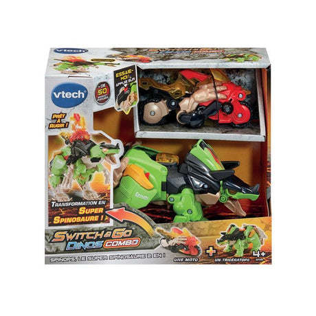 VTECH - SWITCH & GO DINOS COMBO - SPINOPS, LE SUPER SPINOSAURE 2 EN 1 - Multicolore