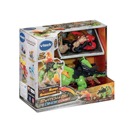 VTECH - SWITCH & GO DINOS COMBO - SPINOPS, LE SUPER SPINOSAURE 2 EN 1 - Multicolore
