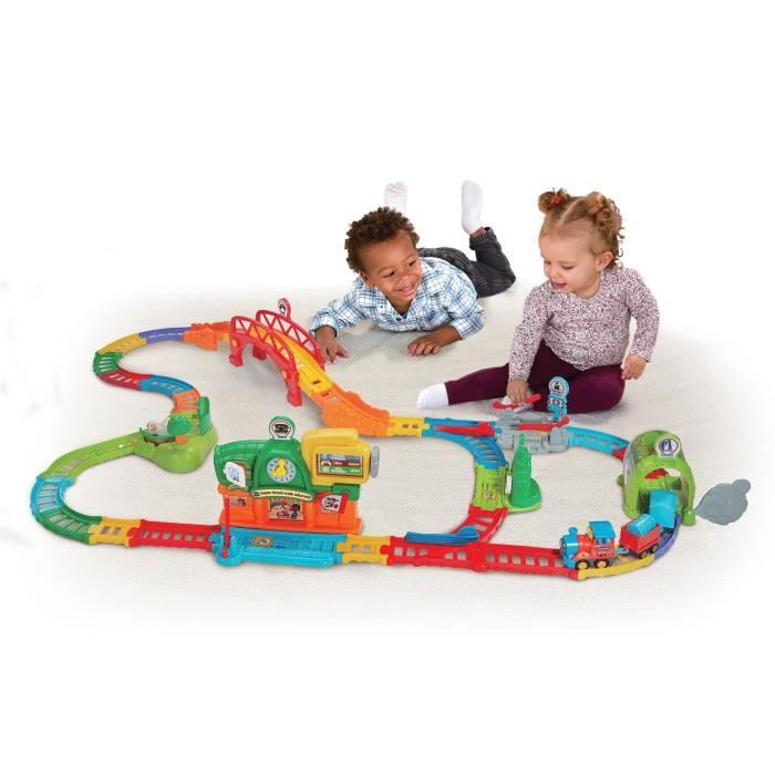 VTECH - TUT TUT BOLIDES - SUPER CIRCUIT TRAIN ÉDUCATIF (ADAM, TRAIN MARCHAND) - Multicolore